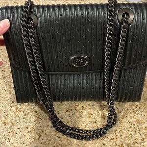 Beautiful black coach bag.
